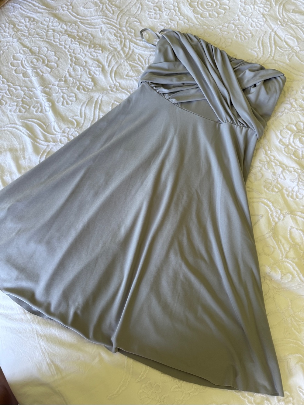 Ann Taylor Strapless Light Gray Evening Dress